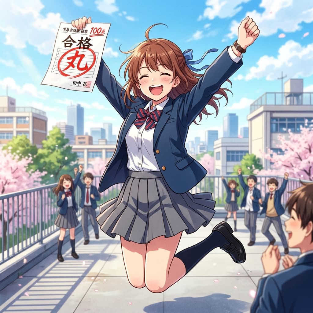 JLPT Scores Anime Illustration